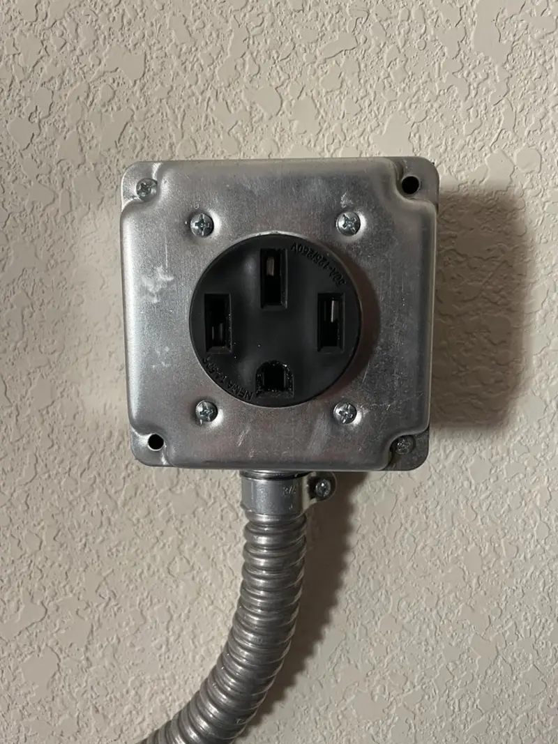 NEMA 14-50 outlet installed for Electrical Panel Upgrade in Clare